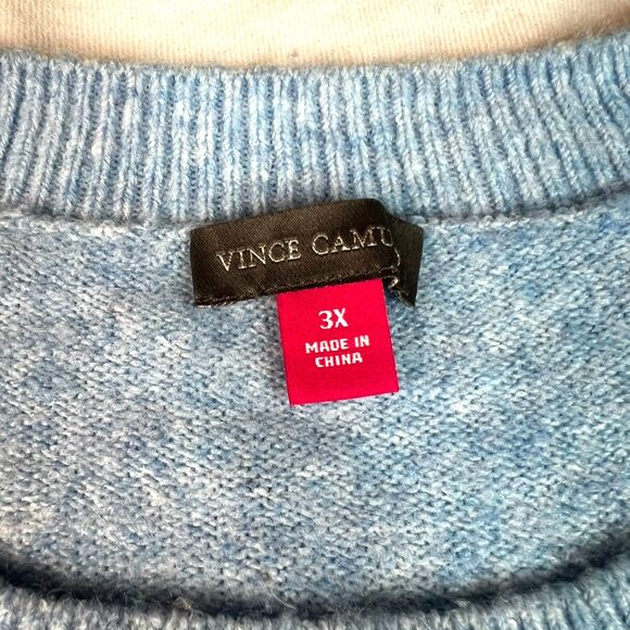 Vince Camuto Women's Knit Baby Blue Crewneck Size 3X - Picture 2 of 7